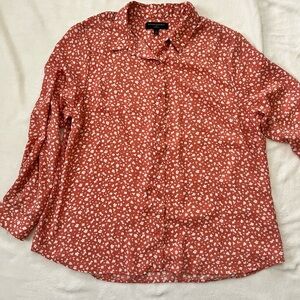 Banana Republic Floral Button-Up Blouse